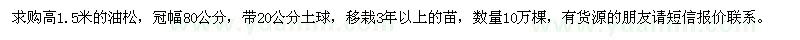 求購(gòu)油松