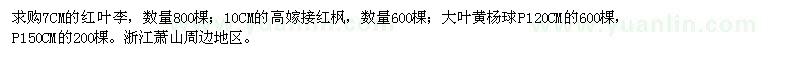 求購紅葉李,高嫁接紅楓,大葉黃楊球