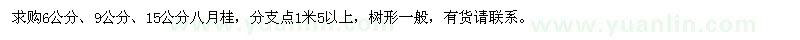 求購6公分、9公分、15公分八月桂