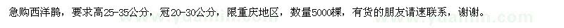 求購西洋鵑