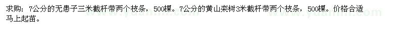 求購欒樹、無患子