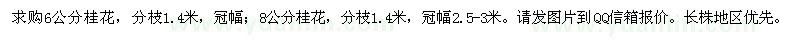 求購6,8公分的桂花