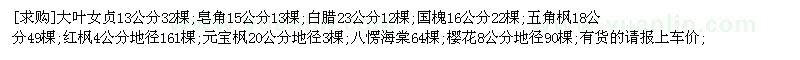 求購(gòu)大葉女貞13公分32棵;皂角；白臘