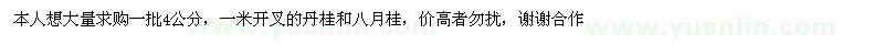 求購丹桂 八月桂