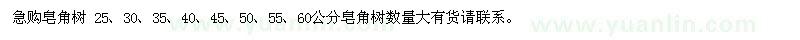 求購皂角樹 25、30、35、40、45、50、55、60公分