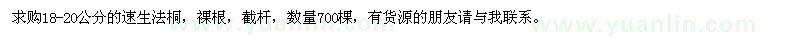 求購速生法桐