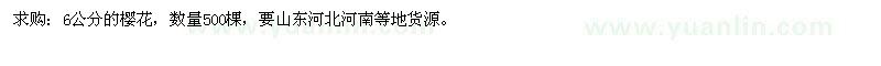 求購6公分的櫻花 