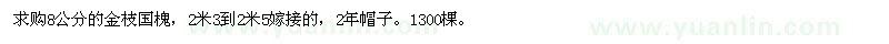 求購8公分的金枝國(guó)槐