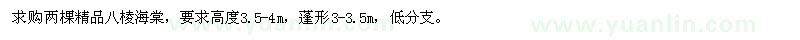 求購精品八棱海棠