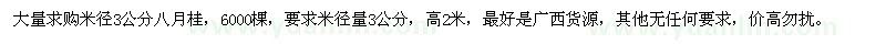 求購米徑3公分八月桂