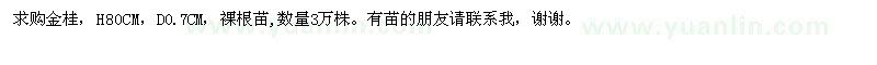 求購金桂裸根苗