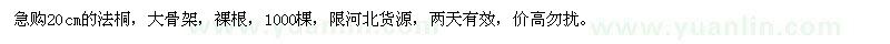 求購(gòu)20cm的法桐