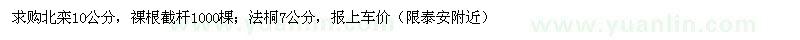 求購(gòu)北欒，法桐