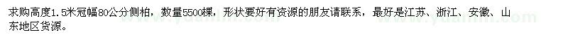 求購側(cè)柏5500棵 
