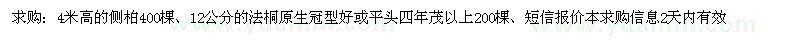 求購4米高的側柏