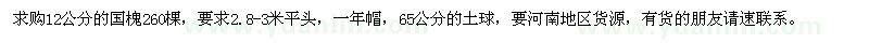 求購12公分的國槐