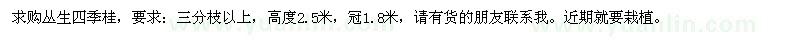 求購叢生四季桂