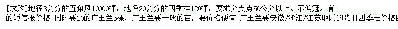 求購地徑3公分的五角風(fēng) 20的廣玉蘭
