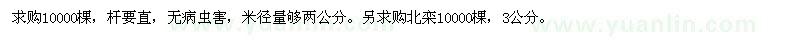 求購2公分國槐 