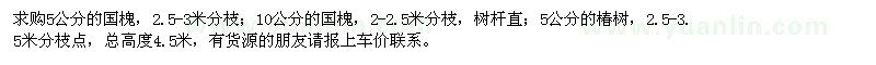 求購(gòu)國(guó)槐,椿樹