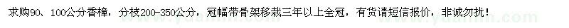求購90、100公分香樟