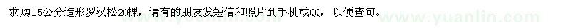 求購造形羅漢松