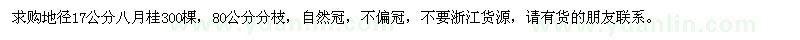 求購地徑17公分八月桂