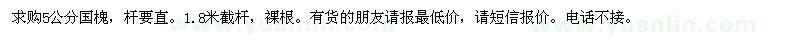 求購(gòu)5公分國(guó)槐400棵