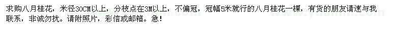 求購八月桂花