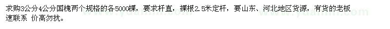 求購(gòu)3、4公分國(guó)槐各5000棵