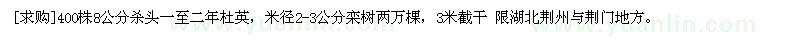 求購(gòu)杜英 欒樹(shù)