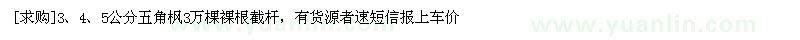 求購3、4、5公分五角楓3萬棵