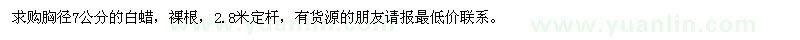 求購白蠟