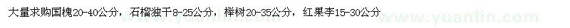 求購(gòu)急國(guó)槐20-40公分