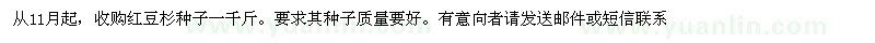 求購(gòu)紅豆杉種子