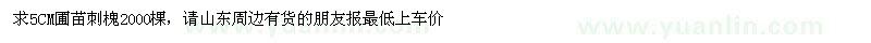 求購求5CM圃苗刺槐