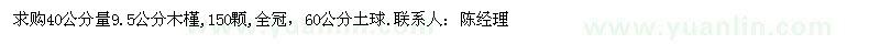求購[木槿]40公分量9.5公分 150棵