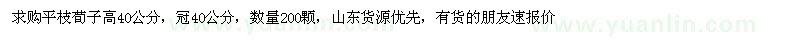 求購平枝荀子高40公分