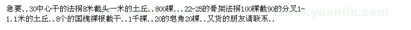 求購法桐