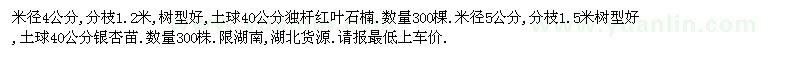求購紅葉石楠