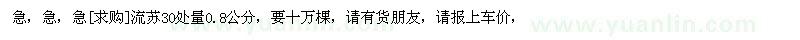 求購流蘇30處量0.8公分，要十萬棵