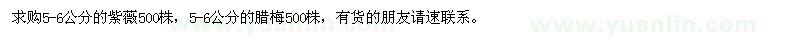 求購紫薇、臘梅