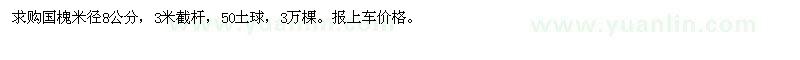 求購(gòu)國(guó)槐米徑8公分