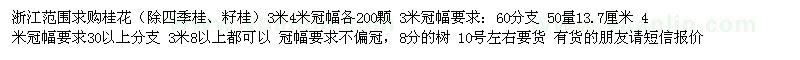 求購桂花（除四季桂、籽桂）
