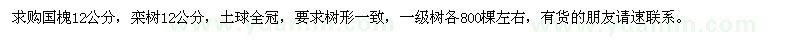 求購國槐,欒樹
