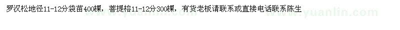求購羅漢松菩提榕