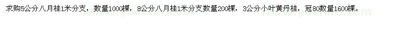 求購(gòu)5公分，8公分八月桂 