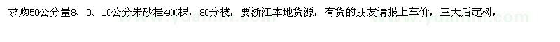 求購朱砂桂400棵