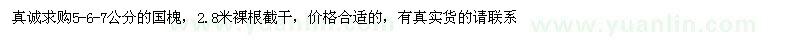 求購5-6-7公分的國槐