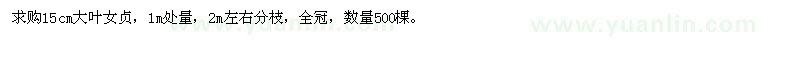 求購大葉女貞